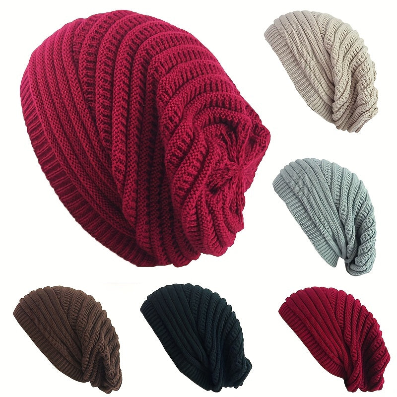 Autumn Winter Wool Knitted Slouchy Beanie Hat