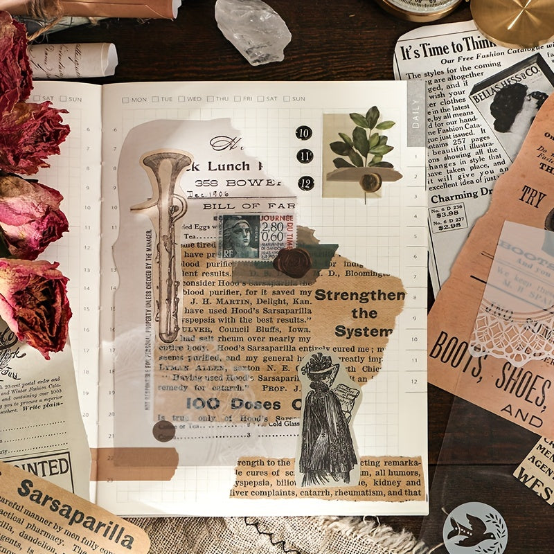 25pcs Vintage Stationery DIY Backing Paper Material