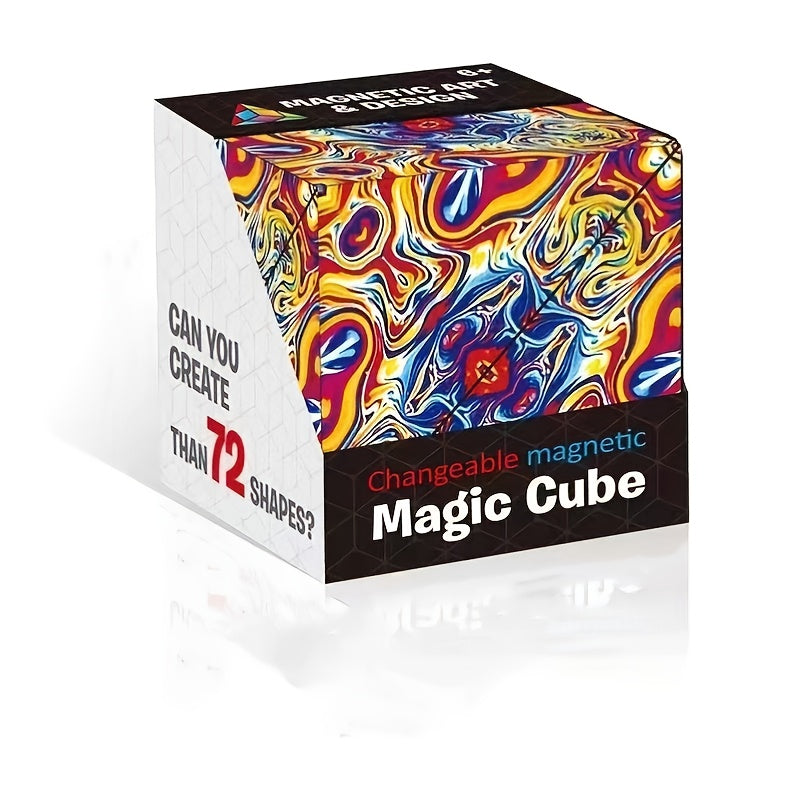 Magnetic Magic Cube Geometry Puzzle Educational Toy For Kids