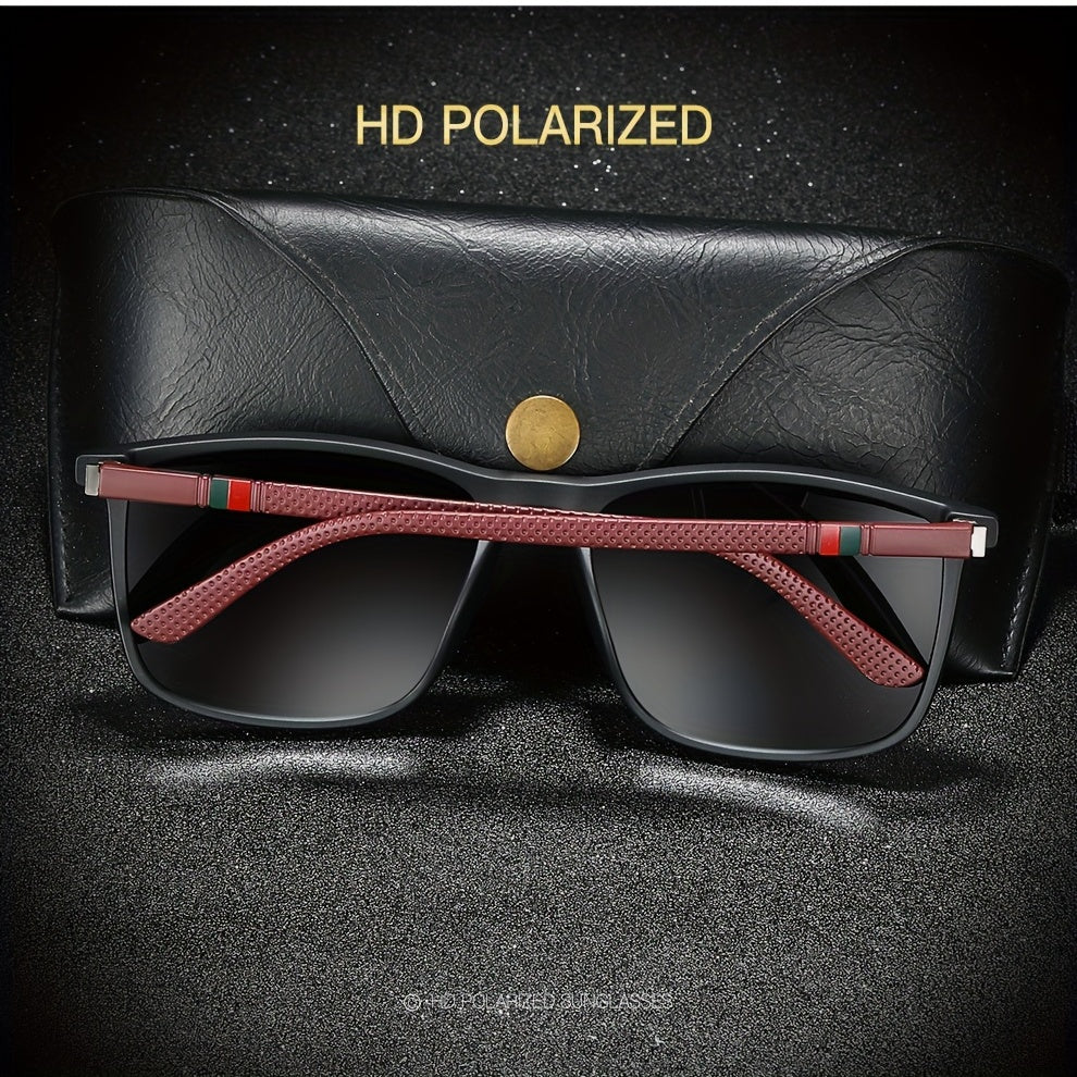 Men's Vintage Square Polarized Sunglasses Driving Shades UV Protection