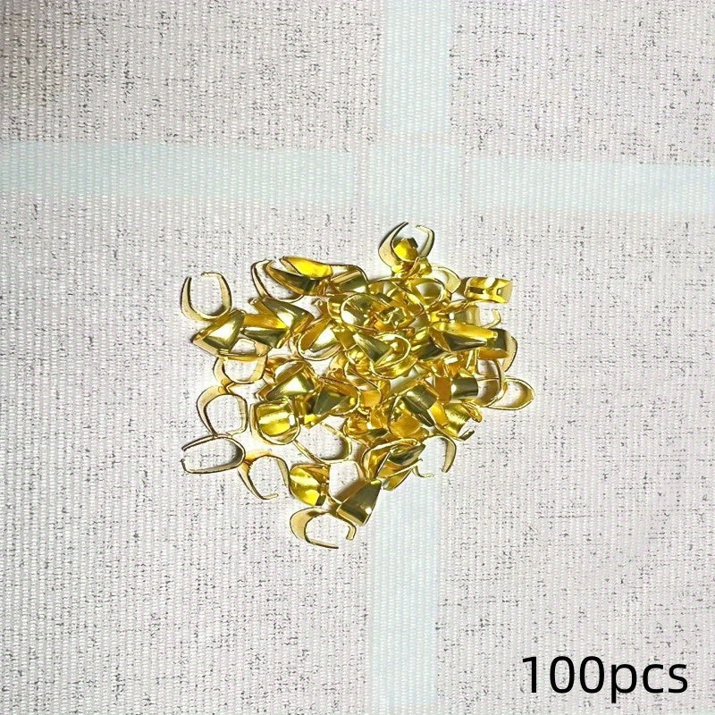 100pcs Iron Melon Seeds Buckle Pinch Clip Bail Pendant Connectors