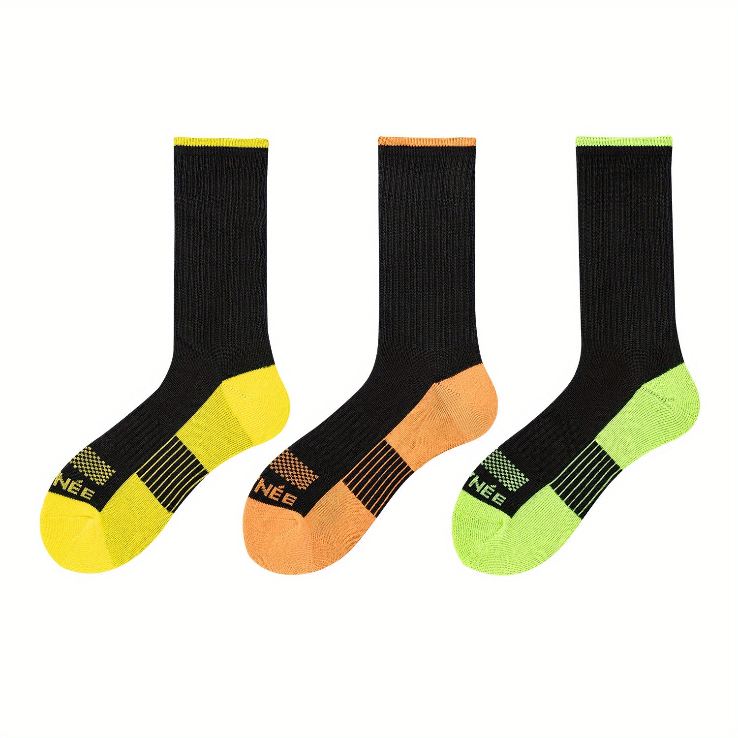 Colorblock Sports Socks Breathable Mid Tube Women's Stockings