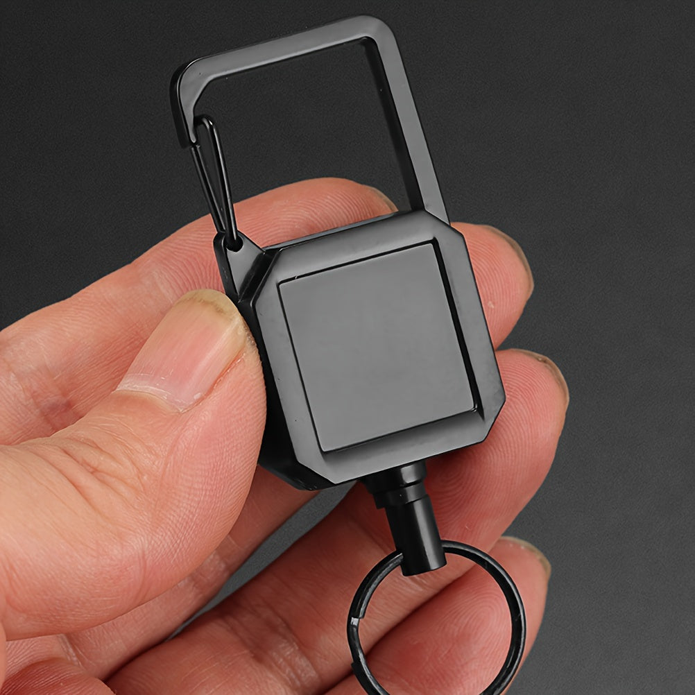 Metal Square Keychain Retractable Hanging Buckle Key Chain