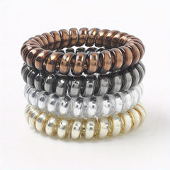 High Elasticity Resin Spiral Hair Tie Set