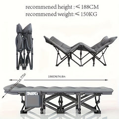 1pc Folding Bed Lightweight Camping Cot Outdoor Leisure Office Break