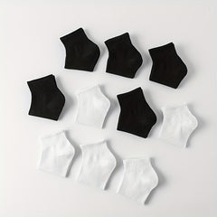 10 Pairs Solid Comfy Short Socks Women's Stockings & Hosiery