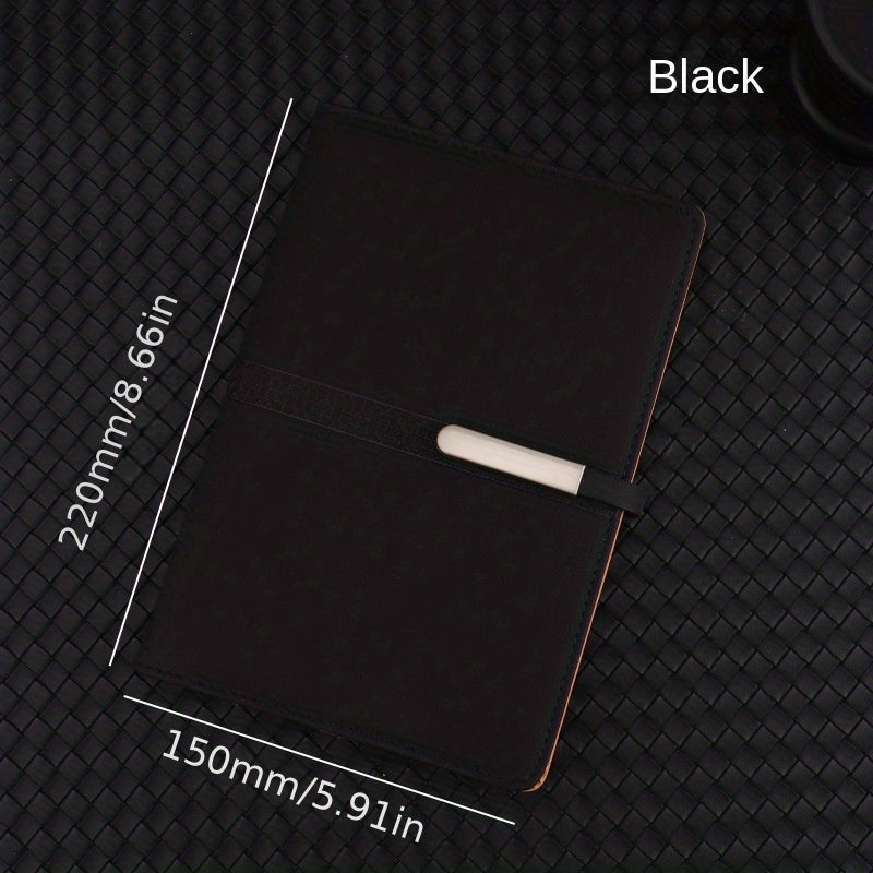 A5 Leather Notebook with Metal Buckle - Business & Office Essential
