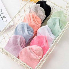 10 Pairs Women's Cotton No Show Socks