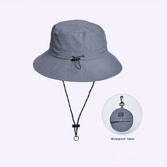 Packable Waterproof Bucket Hat Sun Hat Solid Unisex Hiking Boonie Hats