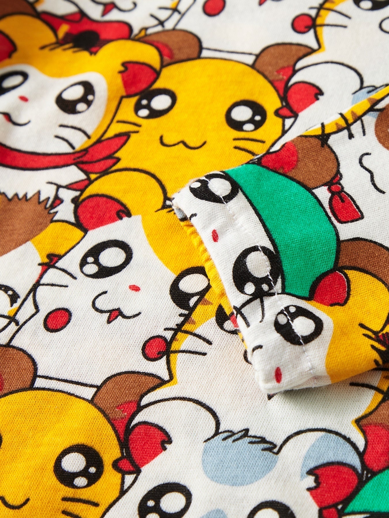 Boys Pajamas Cartoon Animals Print Long Sleeve Top & Pants Set