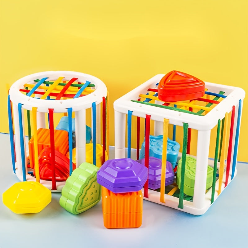 Shape Sorter Cube Toy for Kids - Motor Skills Training