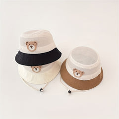 Kids' Cartoon Fisherman Hat Mesh Sun Basin Hat