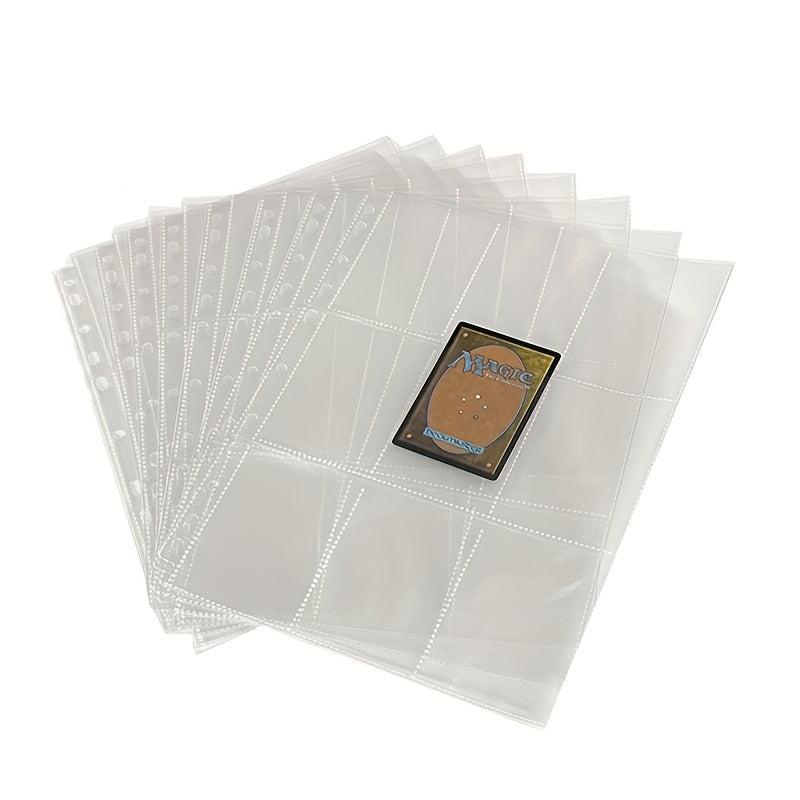 10pcs Card Album Refill Pages 9 Grid 3 inch Photo Collection Book