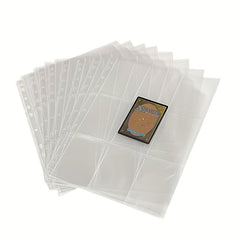 10pcs Card Album Refill Pages 9 Grid 3 inch Photo Collection Book