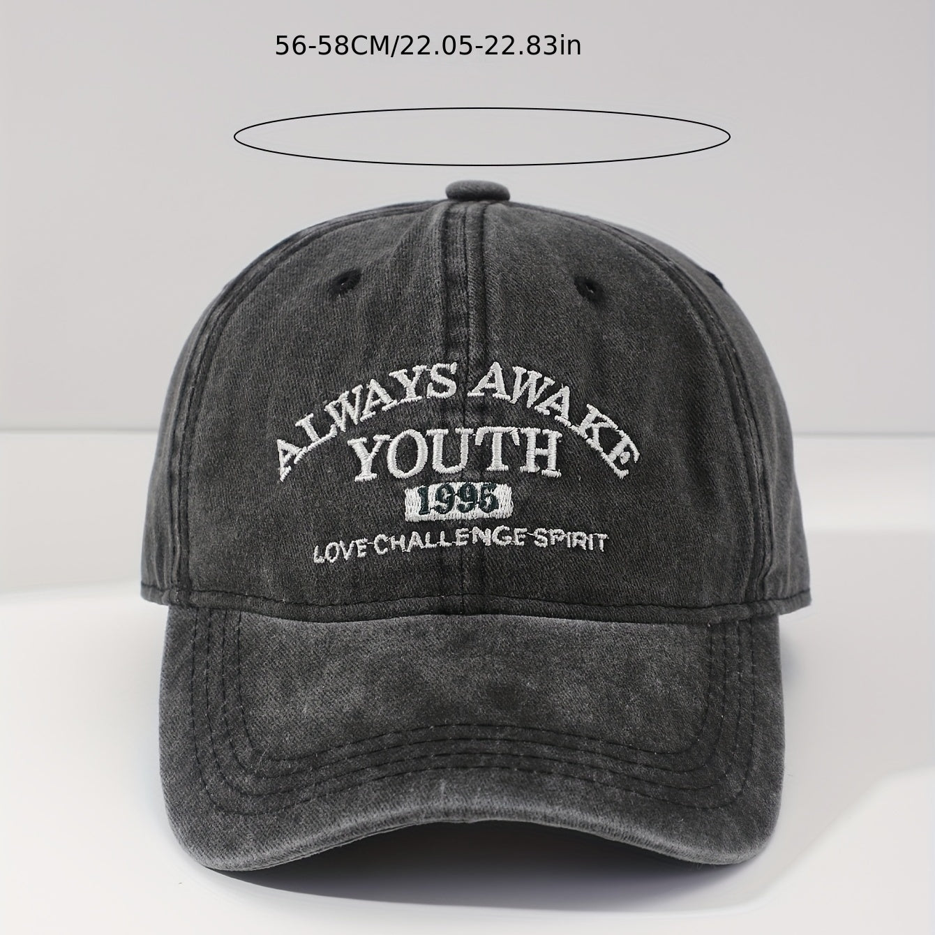 Men's Washed Trucker Hat Alphabet Baseball Cap