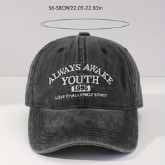 Men's Washed Trucker Hat Alphabet Baseball Cap
