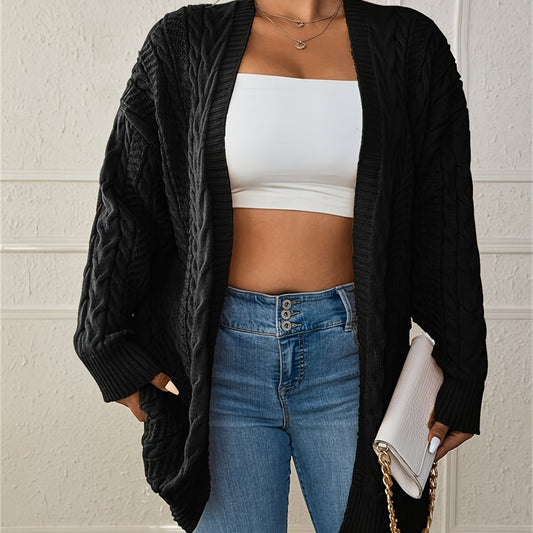  Cable Long Sleeve Cardigan
