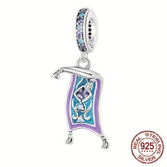 925 Sterling Silver Purple Magic Carpet Charm Pendant for Bracelet