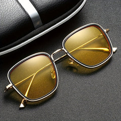Men's Steampunk Polarized Sunglasses Large Frame UV Protection