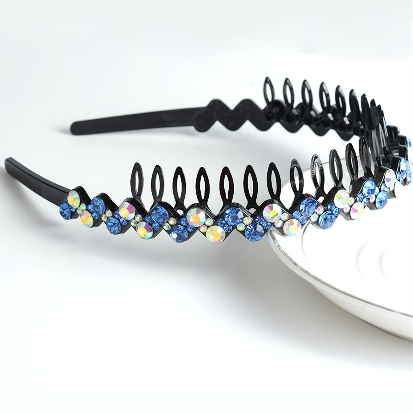 Rhinestone Bling Headband Hair Tie for Ladies Makeup Hair Band Wrap