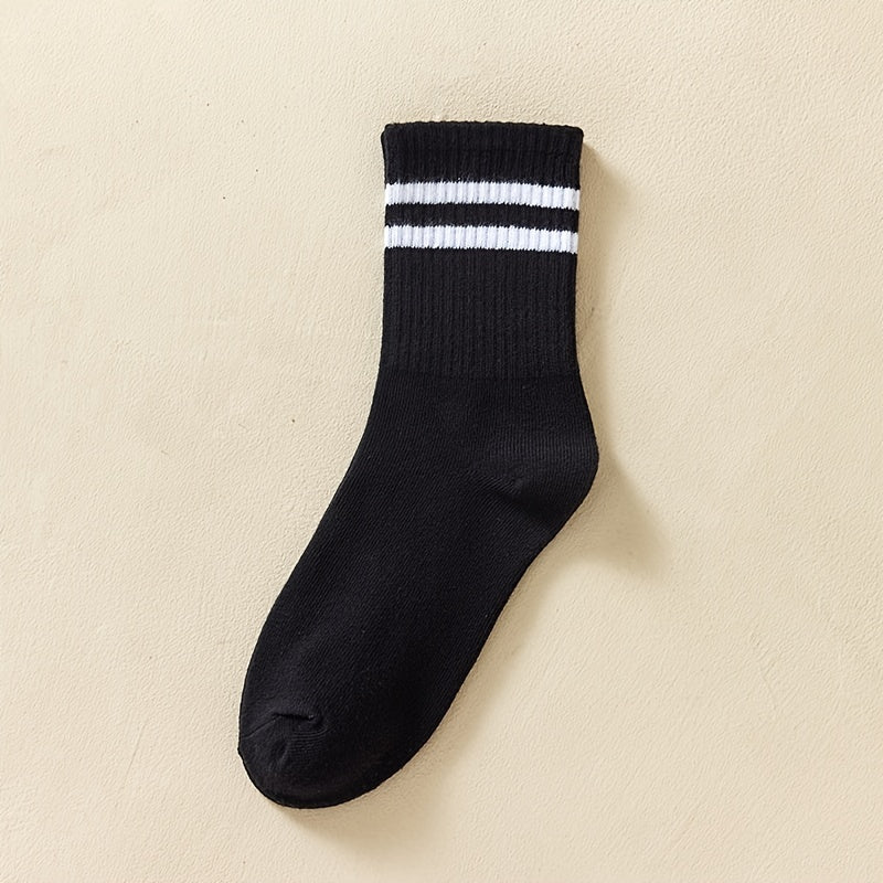 Breathable Striped Sport Socks Women's Stockings