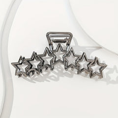 Y2K Alloy Star Hair Claw Clip Non Slip Silvery
