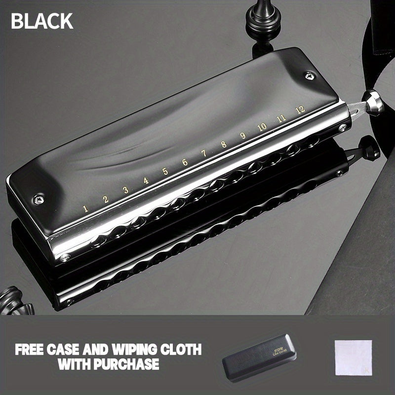 JDR 12 Hole 48 Tone C Chromatic Harmonica Professional Musical Instrument