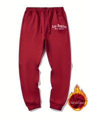 LA West Coast Casual Graphic Drawstring Joggers Men's Sweatpants