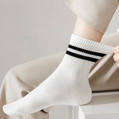 Striped Sports Socks Mid Tube Women's Stockings
