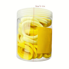 50pcs Thick Seamless Hair Elastics Ties Stretchy Rubber Bands Ponytail Holder
