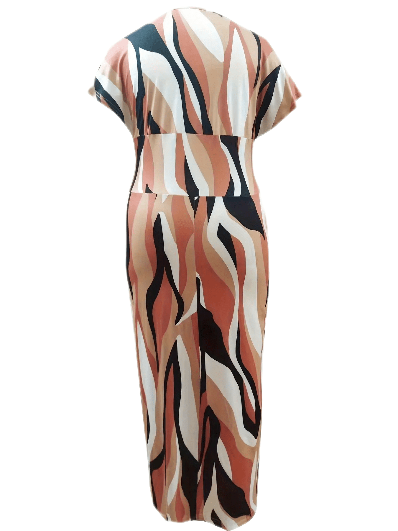  Tie Dye Batwing Sleeve Maxi Midi Dress