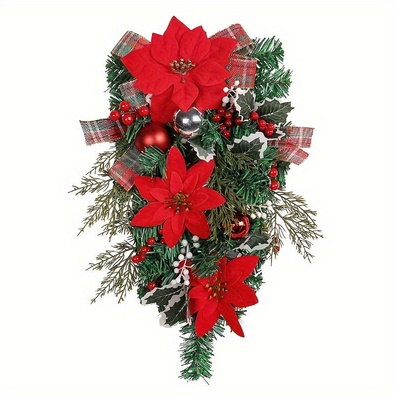 Ribbon Christmas Flower Hanging Decoration