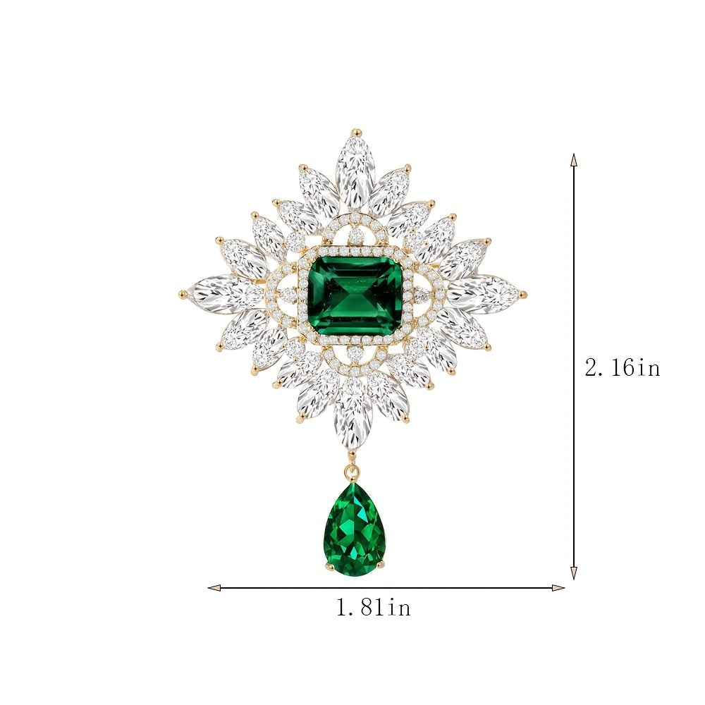 Zircon Crystal Corsage Scarf Clips Brooches Pins Safety Pin Women Girls