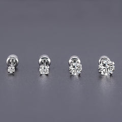 Titanium Steel Clean Zircon Earrings for Men
