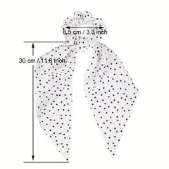 Boho Polka Dot Pattern Scarf Scrunchies Hair Tie Hair Rope Hair Scarves