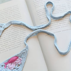 Women Butterfly Knitted Triangle Head Band Hair Crochet Bandanas Vintage
