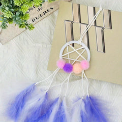 Car Rearview Mirror Dream Catcher Palace Bell Feather Girl Heart Crystal