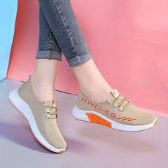 Women's Rose Pattern Running Shoes Lace Up Outdoor Walking Shoes