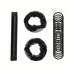 2pcs Elastic Hairnet for Ballet Dance with Hair Ties and Bun Maker