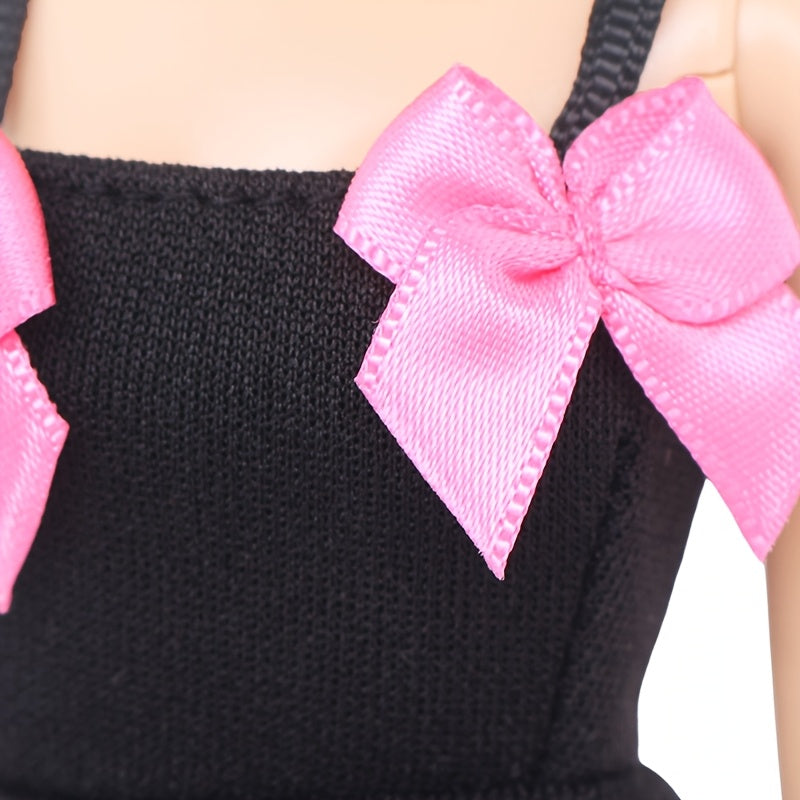 Princess Doll Dress with Pink Bow for 11-8 Inch Dolls