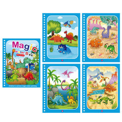 Water Coloring Book Paint With Water Cartoon Animal Dinosaur Vehicle Alphabet