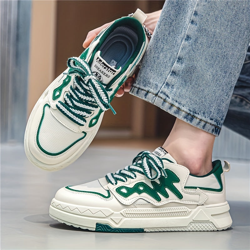 Alphabets Decor Skate Shoes Men's Non Slip Sneakers