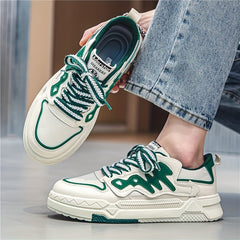 Alphabets Decor Skate Shoes Men's Non Slip Sneakers