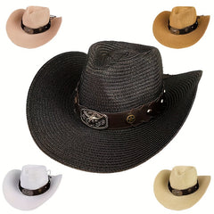 Breathable Sunshade Bison Cowboy Hat for Outdoor Activities