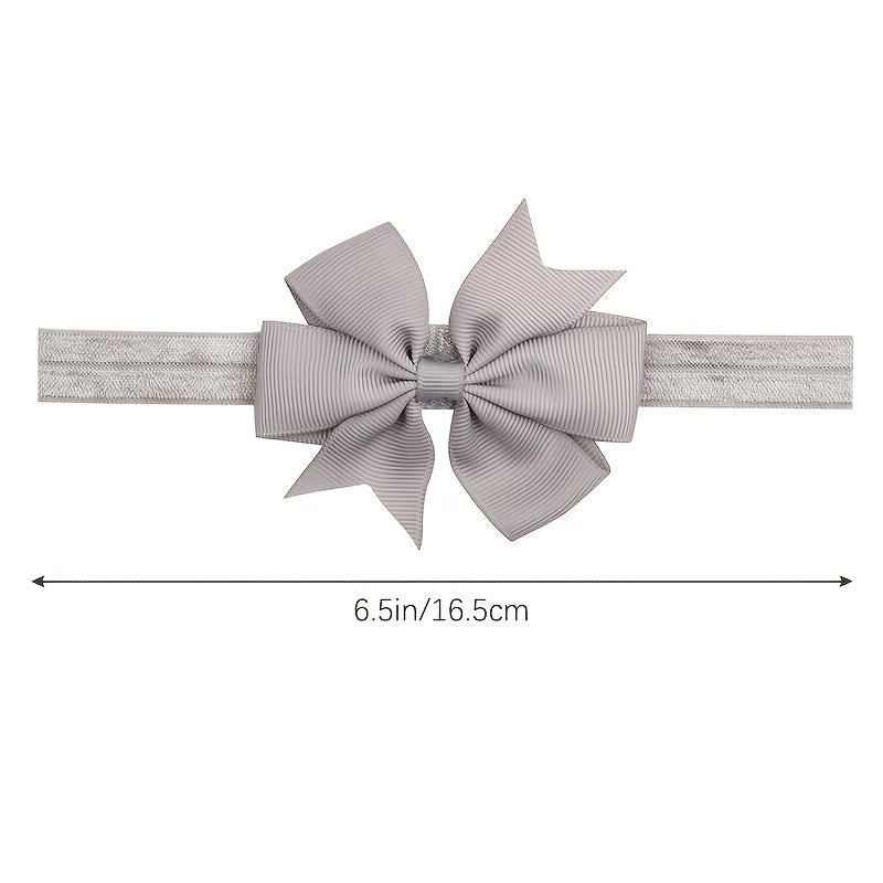 5pcs Bowknot Hairband Soft Nylon Headband for Baby Girls