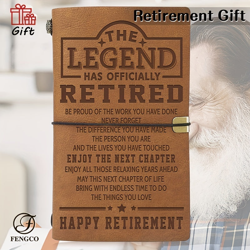 Refillable Leather Retirement Journal Gift
