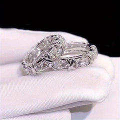 Golden Hip hop Ring Men's And Women's Zircon Punk Wedding Ring Jewelry