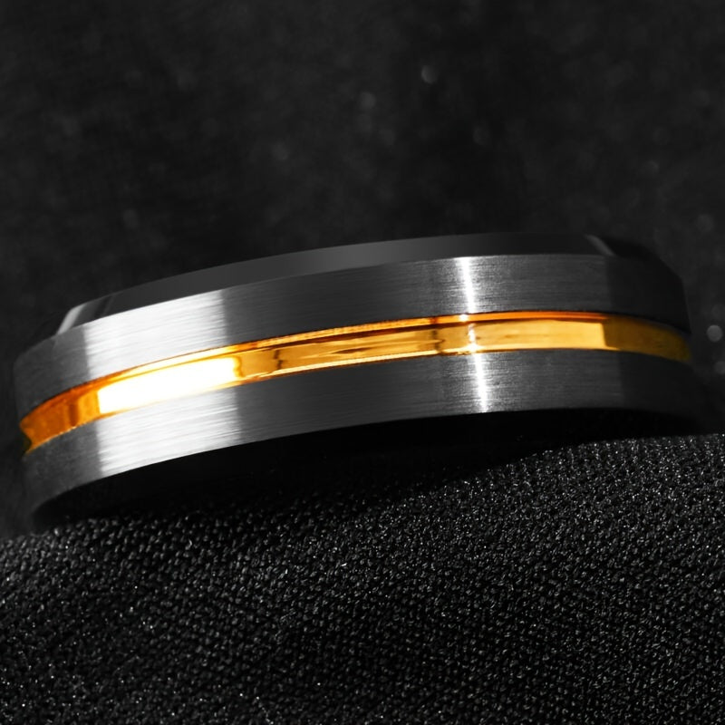 8mm Stainless Steel Brushed Ring