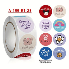 500pcs Thank You & Cartoon Baking Stickers