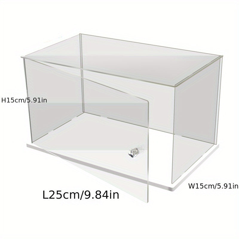 Transparent Display Box With Handle for Building Block Toy Doll Storage